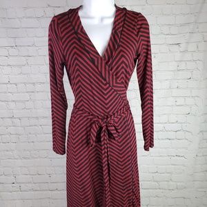 Banana Republic Striped Full-wrap Dress